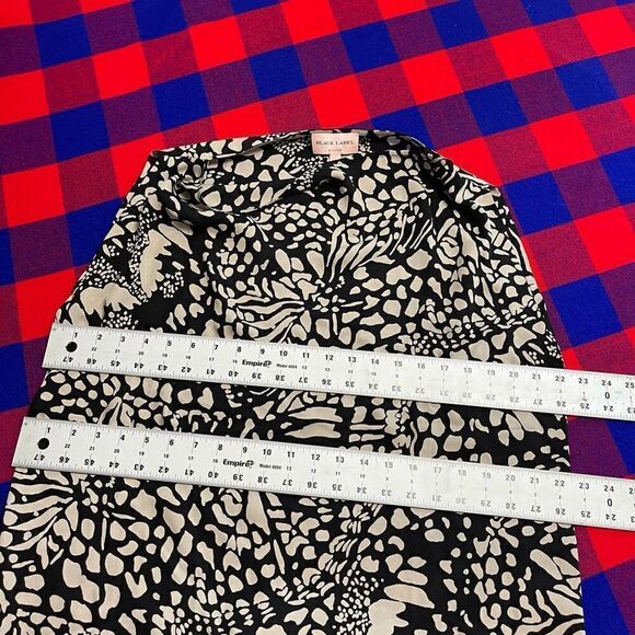 Black Label By Chico’s Silk Black Beige Tank Top Blouse Size Large - Picture 6 of 7